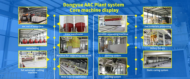 2019 Year Dongyue Light Weight Block Machine / Fly Ash AAC Block Making Machine Plant