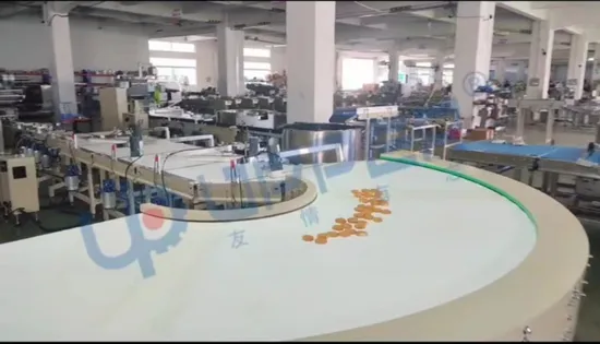 Linea di confezionamento automatica per pane, biscotti, torte, cupcakes, biscotti waffle e confezionatrice per barrette di cioccolato